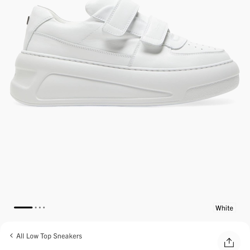 Brand New Acne cutting edge Steffey Optic White Platform Sneakers with velcro!